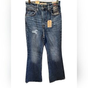 Levis Womens 70's High Rise Premium Denim Flare-leg Jeans sz 25x32